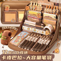 anime pen box 2 -compartment pen box big pen box baby pen box [Cửa cá heo] Hộp đựng bút chì dung tích lớn Kapibara 12 lớp Túi đựng đau 2024 Hộp văn phòng phẩm giá trị cao dành cho nữ sinh trung học cơ sở Hộp đựng bút chì trường trung học đặc biệt Yếu tố c