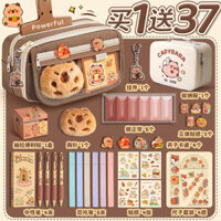 anime pen box fabric pen box Pen box 2 -compartment pen box Hộp đựng bút chì Kapibara Girls 2024 Phong cách mới Dung tích siêu lớn Hộp văn phòng phẩm sáng tạo có giá trị cao Hộp bút chì Trường tiểu học Nữ sinh Trẻ em Túi lưu trữ đa chức năng Học sinh trun