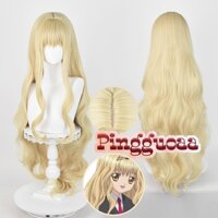 Anime Shugo Chara Rima Mashiro Cosplay Wig 105cm Long Golden Wigs Heat Resistant Synthetic Hair