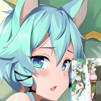 Anime Sword Art Online Yuuki Asuna Kirigaya Kazuto Yui Cosplay Rem Emilia Ram Mèo Gối Chống Đỡ