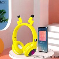Anime Tai Nghe Bluetooth Hoạt Hình/Tai Nghe Chơi Game Âm Thanh Nổi Không Dây Âm Nhạc Trẻ Em Pikachu/Dễ Thương Phát Sáng