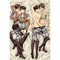 Anime Tấn Công Titan Gối Mikasa Levi Ackerman Vỏ Gối 3D Hai Mặt Chăn Ga Gối Ôm Thân Chỉ Vỏ Gối