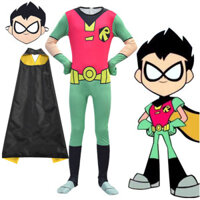Anime Teen Titans Go Robin trang phục hóa trang trang phục truyện tranh siêu anh hùng cho bé trai áo liền quần lạ mắt