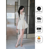 ANIMO FASHION - [HOẢ TỐC] Đầm xô thêu xếp li trẻ trung dễ thương