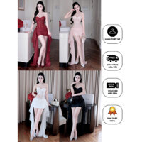 [ANIMO FASHION] - Set áo cúp ngực chân váy ôm tua rua vạt dài sang trọng tôn dáng nổi bật