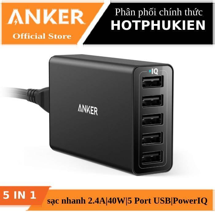 Sạc 5 cổng Anker 40W 5-Port Desktop USB Charger
