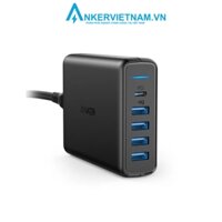 Anker A2056 – Trạm Sạc ANKER PowerPort Speed 5, công suất 60w , 1 USB-C PD , 5 USB A IQ