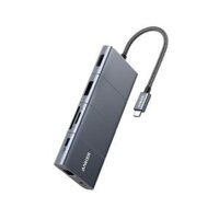 Anker A8385 – Bộ chuyển đổi Hub Anker 563 USB-C Hub (11 in 1) hỗ trợ PD 100w, 4K@60Hz, 3 cổng USB-A, cổng LAN, 3.5mm, microSD