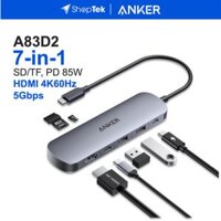 ANKER HUB 7-in-1 A83D2 | HDMI 4K60Hz, SD/TF, USB A/C 3.0 5Gbps