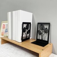 Ann Rỗng Lá Kim Loại Bookends Hạng Nặng Để Bàn Sách Trang Trí Nút Chặn Sách