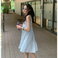Anna limited dress - Váy hai dây thun hoa nhí PAAES [ảnh thật]