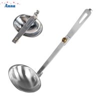 【Anna】Camping Hiking Backpacking Foldable Soup Spoon Folding Handle Long Handled Spoon