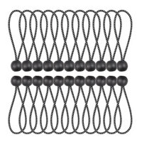 【Anna】Elastic cable tie 20pcs/set Black Ball Bungee Cord Outdoor Tarp Oxford rope