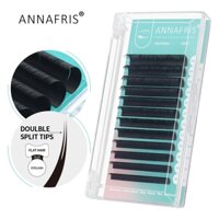Annafris Flat Ellipse Nối Mi 8-15mm MIX Chiều Dài Mờ Chia Đầu Cao Cấp Cá Nhân Chồn Lông Mi Giả Cilios Postiço