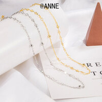 [Anne] Hạt Tròn Hạt Đậu Hà Lan Dây Chuyền Đính Kim Sa Lấp Lánh Tình Yêu Nữ Mùa Hè Thiết Kế Niche Cảm Thấy Dây Xích Xương Đòn Cao Cấp