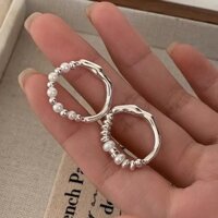 [Anne] Nhẫn Ngọc Trai Xếp Chồng Đồng Bằng Nhẫn Đính Hạt Niche Cao Cấp Nữ Chỉ Số Nhẫn
