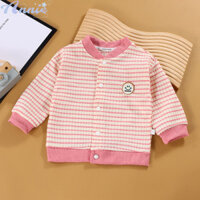 Annie Áo khoác trẻ em dành cho bé trai và bé gái cardigan sọc dành cho trẻ sơ sinh áo khoác ngoài mùa thu dài tay