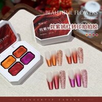 Annies Gel Sơn Móng Tay Sigongge Vẻ Đẹp Quốc Gia Hương Thơm Pat Cao Su Thép Tấm Chuyển Dính Độ Saturation Cao Màu Trắng Gradient Satin Vẽ Keo