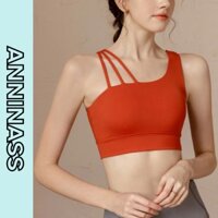 ANNINASS Làm đẹp trở lại hàng đầu phụ nữ thể thao áo ngực chống sốc thể dục chạy bộ