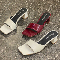 Annmodels Guốc cao gót vuông thời trang màu đủ màu cao 3cm - G3FXB