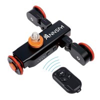 ANNSM Upgraded 3-Wheels Heavy Duty Metal Wireless Motorized Camera Dolly for DSLR Cameras Camcorders iPhone Gopro or Smart Phones with Direction Sc...