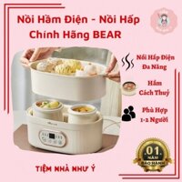 ㊗️NỒI HẦM ĐIỆN NỒI HẤP GỐM SỨ 2 TẦNG 2in1 CHÍNH HÃNG BEAR BẢO HÀNH 12 THÁNG