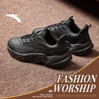 Anta Nam Giày Cổ Điển Màu Đen Dạo Phố Đi Bộ Giày Thể Thao Thoải Mái 112448812