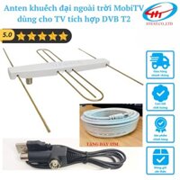 Anten khuếch đại MoBiTV+ Cấp nguồn 5V TẶNG dây 15M - dùng cho đầu thu kỹ thuật số DVB T2