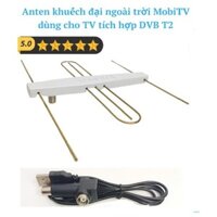 Anten thu sóng DVB T2 có mạch khuếch đại Hoành Kiến Đạt, Anten mobiTV tặng cáp nguồn
