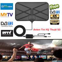 AnTen Tivi Kỹ Thuật Số Trong Nhà, 4K 1080P, ĂngTen DVB-T2, Bắt Được Rất Nhiều Kênh, Truyền Hình Miễn Phí - Hình Ảnh Nét