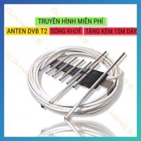 Anten tivi truyền hình mặt đất Ăng ten tivi kỹ thuật số Ang ten TV DVB T2 kèm dây 15m V15NN