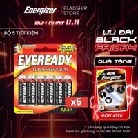 ANTHUAN  Bộ 5 VỈ PIN EVEREADY SUPER DUTY 1215 BP4+2 AA