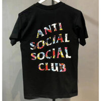 ANTI SOCIAL SOCIAL CLUB Meichao chống xã hội Câu lạc bộ xã hội chung nam nữ cặp đôi tay ngắn 100% cotton chất lượng cao in chữ 0214