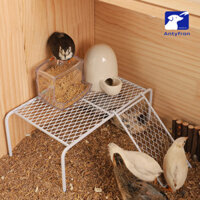 Antyfron 1 Bộ Rutin Gà Cảnh Quan Nền Tảng Lưới Thép Không Gỉ Giá Cho Thú Cưng Ăn Có Thang Leo Cho Thú Cưng Lồng