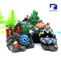 Antyfron Rùa Bể Cá Trang Trí Cảnh Quan Nhựa San Hô Hàng Thủ Công Ẩn Hang