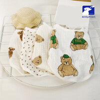 Antyfron Thú Cưng Bộ Đồ Ngủ Không Tay Thoải Mái Mùa Xuân Mùa Hè Gấu In Nhỏ Vừa Lớn Chó Vest Trang Phục Cho Teddy