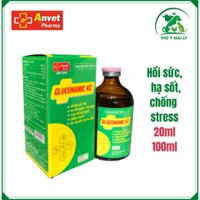 ANVET - GLUCONAMIC KC (Hồi sức cấp tốc, hạ sốt nhanh - tiêu viêm, tăng sức đề kháng, chống stress, hỗ trợ điều trị tai xanh)