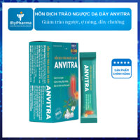 Anvitra xanh - Hỗn dịch trào ngược, giảm trào ngược, ợ nóng, đầy chướng, thảo dược 100%, Hộp 15 gói