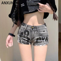 ANXUN quần short nữ quần đùi nữ jean chic New Style fashionable Thanh lịch WLK2440PG7 39Z240922