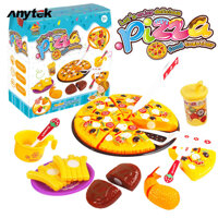 Anytek Nhà Vui Chơi Giáo Dục Trẻ Nhỏ Bánh Trái Cây Pizza Cắt Đồ Chơi Tự Làm Bộ Quà Sinh Nhật Phong Cách: Bánh