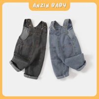 Anzin baby yếm jean cho bé yếm bò cho bé trai bé gái áo liền quần sát nách cho bé