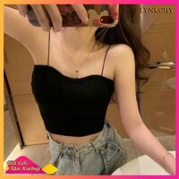 Áo 2 Dây, Áo Croptop Nữ Có Đệm Ngực Kiểu Dáng Thời Trang, Đủ size S M L, vải Thun Cotton co giãn tốt LynkChy