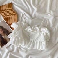 Áo 2 dây bèo nhún tiểu thư