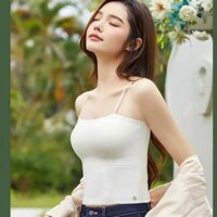 Áo 2 dây có mút ngực có thể điều chỉnh HÀNG LOẠI 1, Áo bra có mút ngực cotton thun lạnh sang chảnh