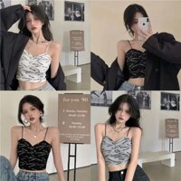 Áo 2 Dây Có Mút Ngực Nữ Gợi Cảm Camisole Gợi Cảm Ôm Dáng Áo Hai Dây