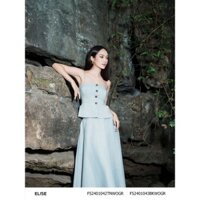 Áo 2 dây ghi đá ốp túi thiết kế Elise FS2401042TNWOGR