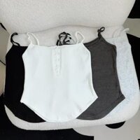 Áo 2 dây kiểu vạt bầu NhiNaa Store phối cúc cài cổ quyến rũ A5912
