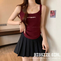 Áo 2 Dây Nữ Bigsize Áo Tanktop Cotton Chữ Cái Dáng Ôm Mùa Hè Kiểu Hàn Quốc
