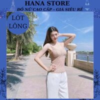 Áo 2 dây nữ lót lông, áo bra ren giữ nhiệt lót lông có miếng mút ngực đồ nữ thu đông phong cách Hàn đẹp