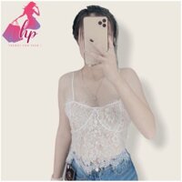 Áo 2 dây ren croptop mẫu mới thời trang 2020 [Hoàn Xu]